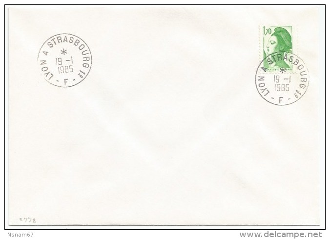 R778 - Ambulant ALSACE - LYON A STRASBOURG 1° F - 1985 - - Lettres & Documents