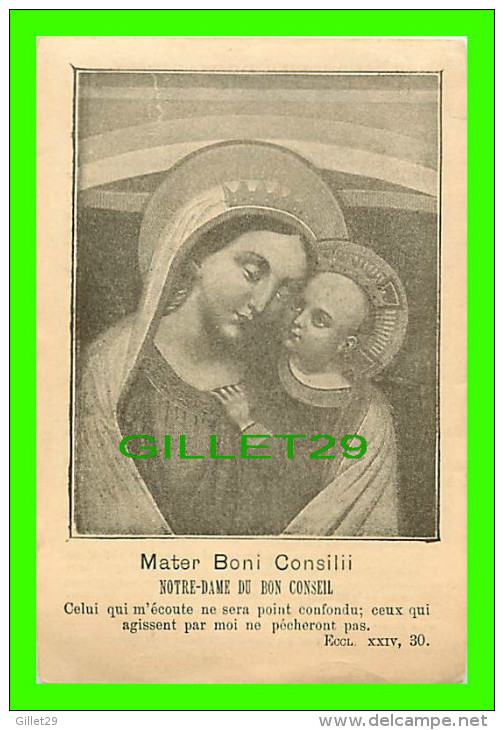 IMAGES RELIGIEUSES - MATER BONI CONSILII - NOTRE-DAME DU BON CONSEIL - CONSEIL DE MARIE - - Images Religieuses