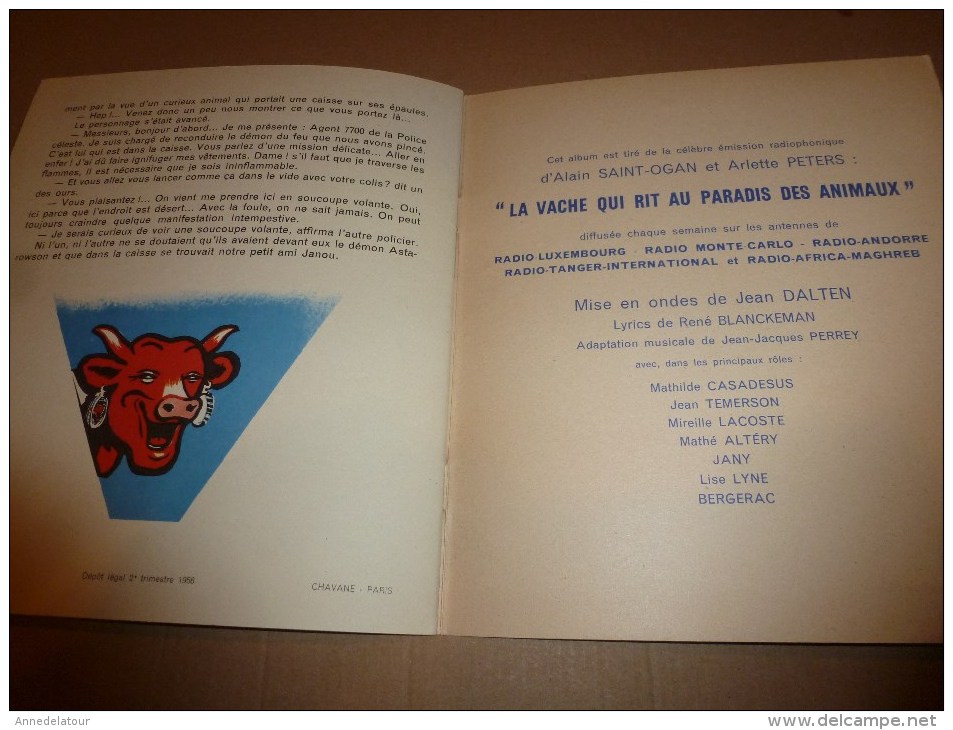 1956 Au PARADIS Des ANIMAUX N° 6   écrit Et Dessiné Par Alain Saint-Ogan ,  édité Par La VACHE Qui RIT - Sonstige & Ohne Zuordnung