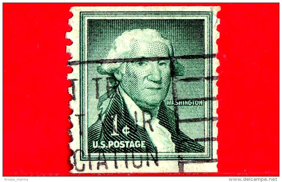 USA - STATI UNITI - Usato - 1954 - George Washington - 1 C - Oblitérés