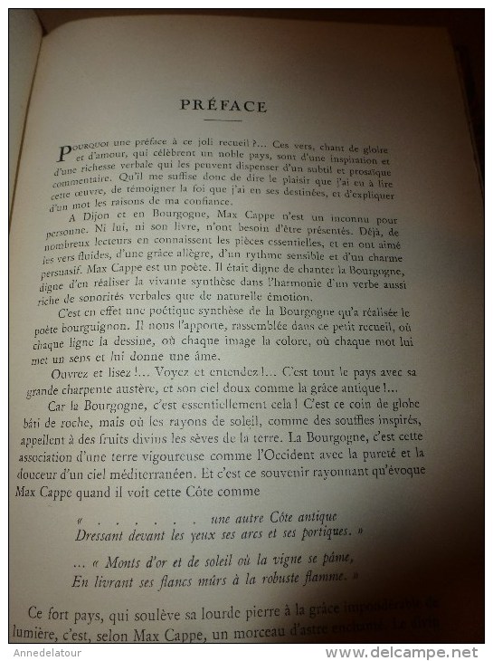 1932  LES CHANTS DU TERROIR (poèmes Bourguignon)  Dédicace De L'auteur Max Cappe à Pierre Thro - Libri Con Dedica