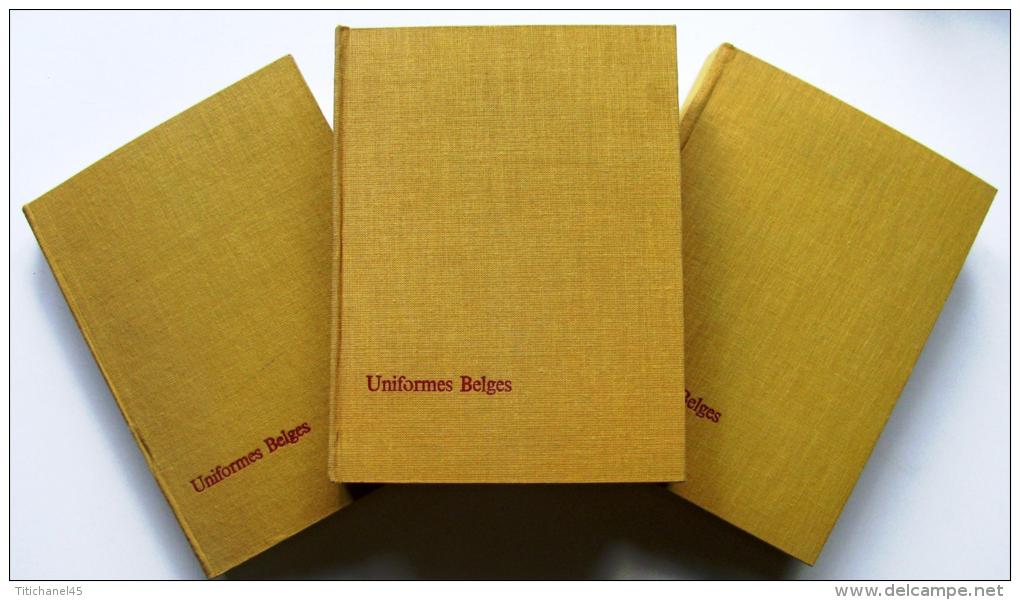 RARE - HISTORIA - UNIFORMES BELGES - 3 TOMES - COMPLET - 150 Reproductions En Couleurs D'aquarelles De James THIRIAR - Albums & Catalogues