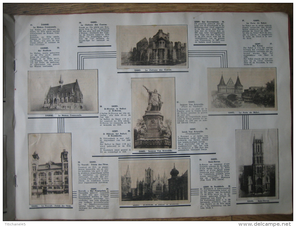 ALBUM-CHROMOS Chocolat COOP - LA BELGIQUE ILLUSTREE - LES MONUMENTS