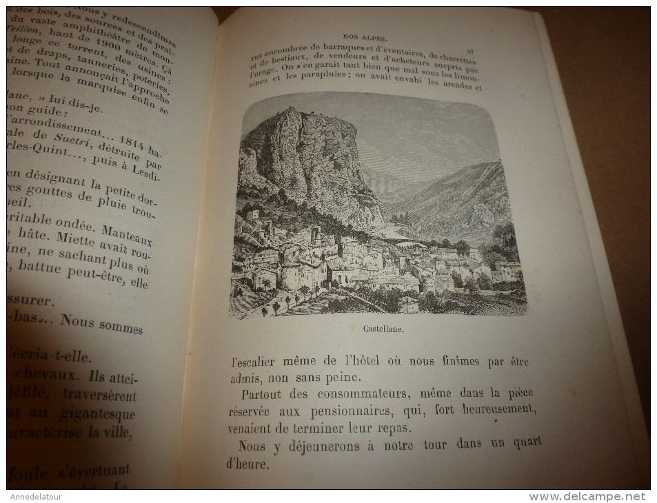 1882 Nos ALPES :Castellane,Chillon,Lac du Bourget,Drumettaz,Sisteron,Albertville,Cagnes,Cannes,Mont-Dore-l-B,Evian,etc