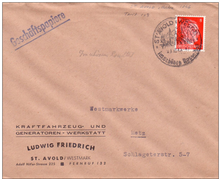 Lothringen DR Mi. 786 Auf Brief Gest. -  Ansehen!! - Occupazione 1938 – 45