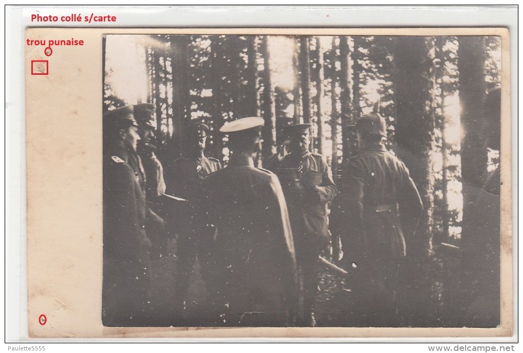 Photocarte Allemande- Réunion Officiers Allemand (guerre14-18) 2scans(EST DE LA FRANCE) - Weltkrieg 1914-18