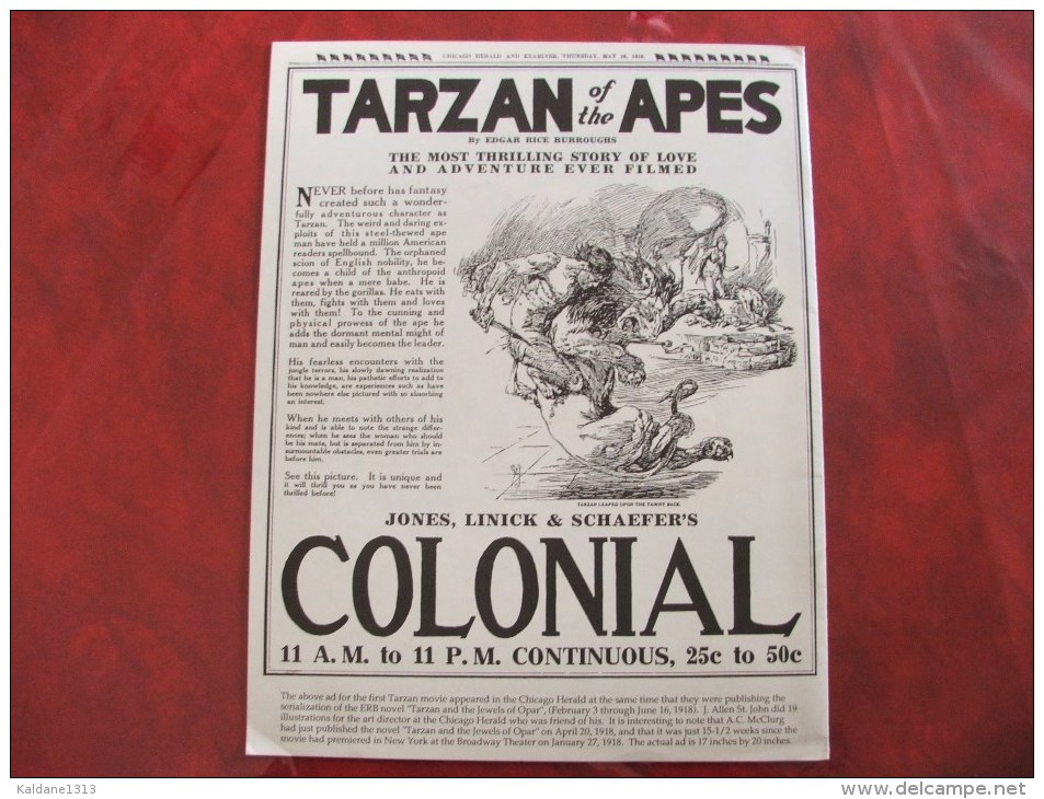 Tarzan John Carter Edgar Rice Burroughs Fanzine News Dateline N° 38 Mai 1990 - Autres & Non Classés