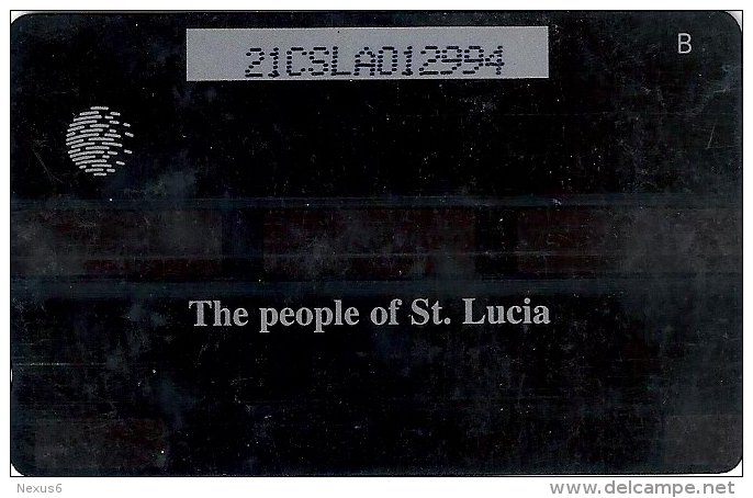 St. Lucia - Woman And Child At Waterfall - 21CSLA - 1995, 30.000ex, Used - Santa Lucía