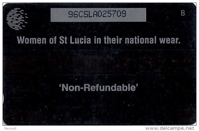 St. Lucia - Women In National Wear - 96CSLA - 1996, 30.000ex, Used - St. Lucia