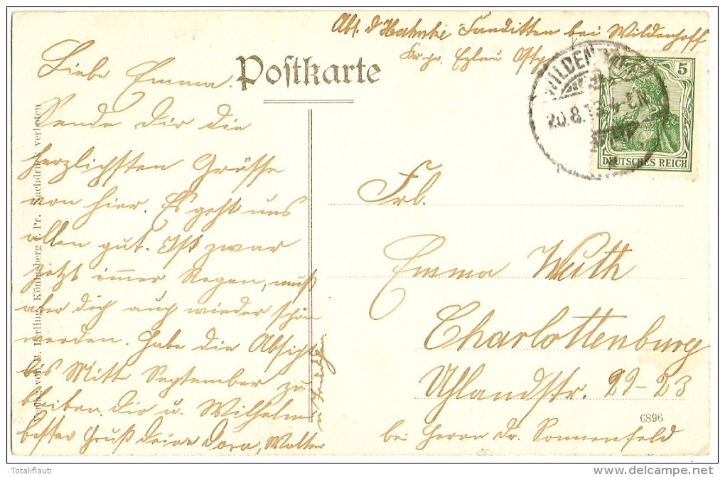 CANDITTEN Wildenhoff Gasthof F Butsch Belebt Kandyty Kr Preußisch Eylau 2.8.1913 Gelaufen - Ostpreussen