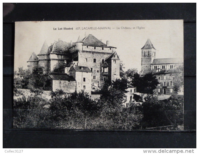 L5 - 46 - Lacapelle Marival - Le Chateau Et L'eglise - Edition De La Librairie Vertuel à St Ceré - 1942 - Lacapelle Marival