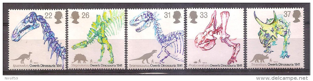 Great Britain 1991- Dinosaurs - Unused Stamps