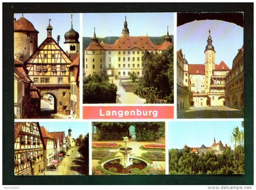 GERMANY  -  Langenburg  Multi View  Used Postcard As Scans - Schwaebisch Hall