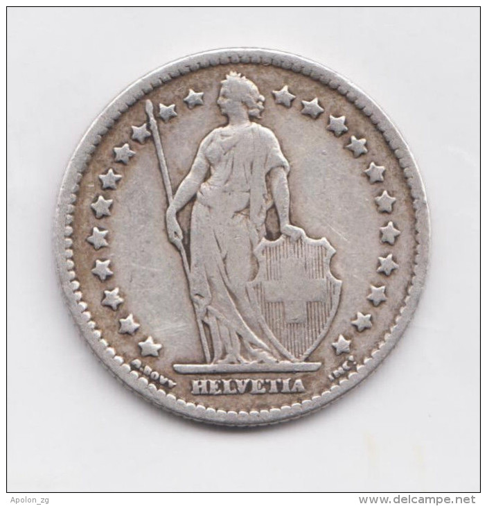 SWITZERLAND  SUISS   1 Franc 1901B Scarce Silver Coin - Other & Unclassified