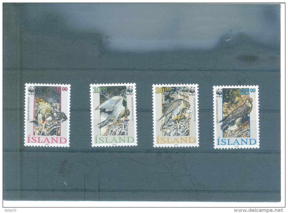 WWF-ISLANDIA - AVES  776/779 (4V) 1992 MICHEL NUEVO - Neufs