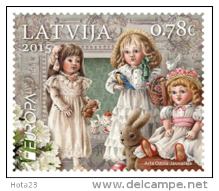 2015 Latvia / Lettonie - Europe CEPT Toys  Doll AND Bear STAMP SET MNH - 2015