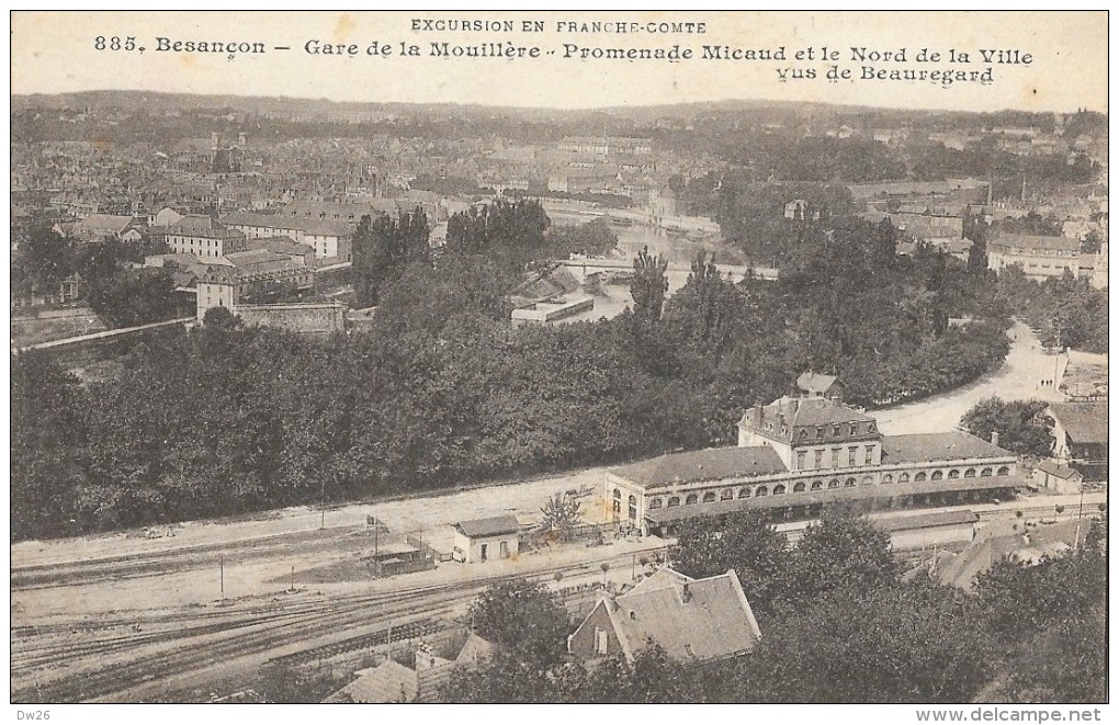 Besançon (Doubs) - Gare De La Mouillère - Promenade Micaud Et Le Nord De La Ville Vus De Beauregard - Edition B. & G. - Besancon