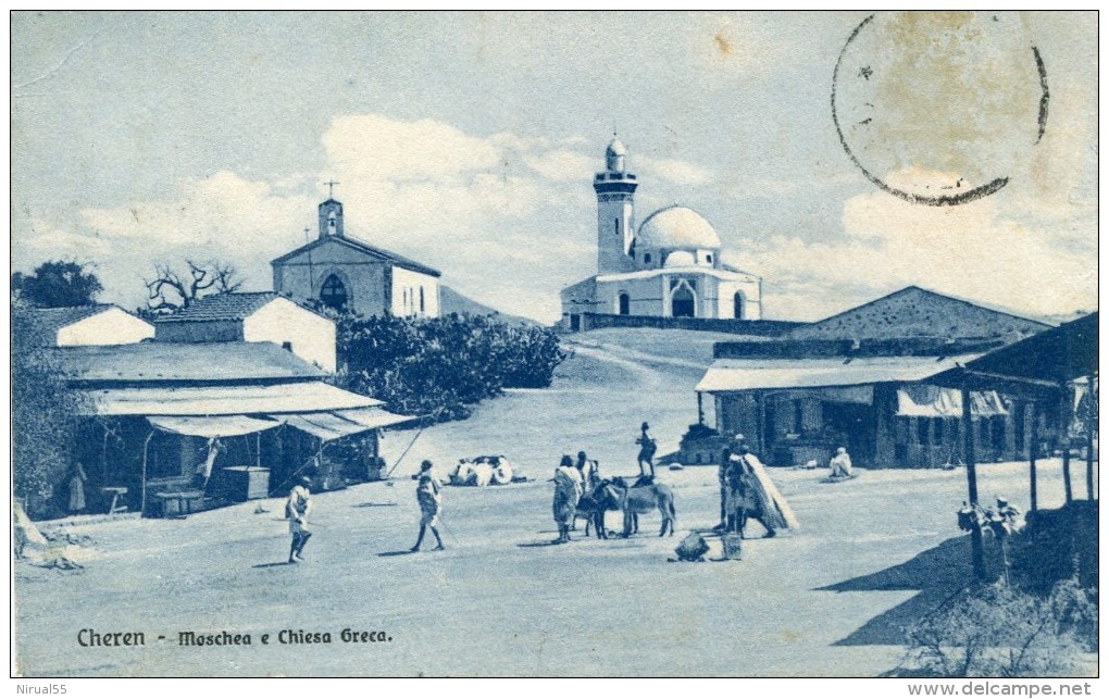 Erythree CHEREN Moschea E Chiesa Greca Animation 1912................G - Erythrée