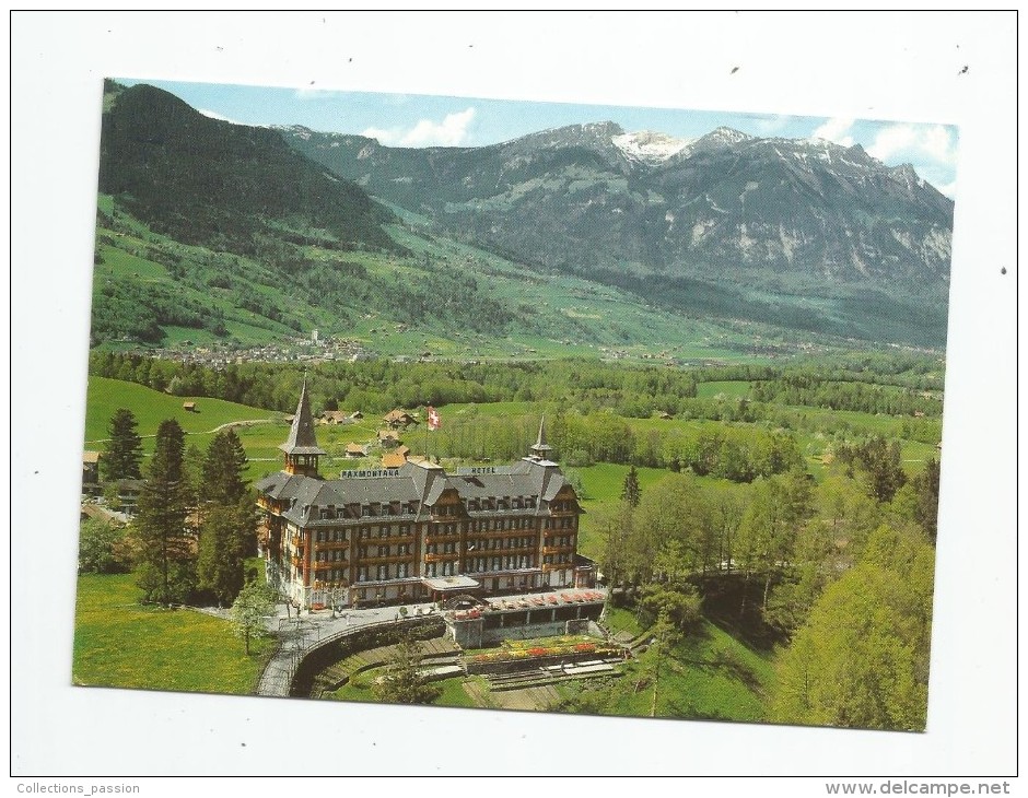 Cp , SUISSE , FLÜELI RANFT ZENTRALSCHWEIZ , Hotel Paxmontana Mit Pilatus , Vierge , Ed : Reinhard 6073 - Autres & Non Classés