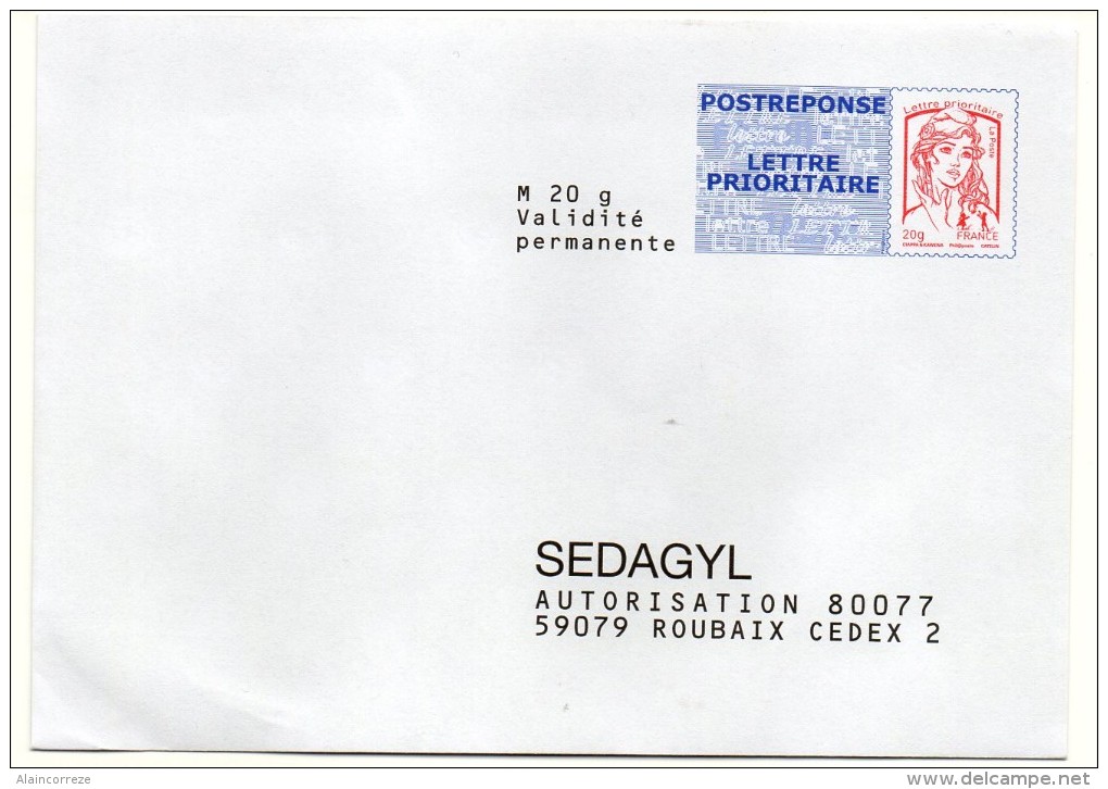 Entier Postal PAP Réponse Nord Roubaix SEDAGYL Autorisation 80077   N° Au Dos: 14P217 - PAP : Antwoord /Ciappa-Kavena