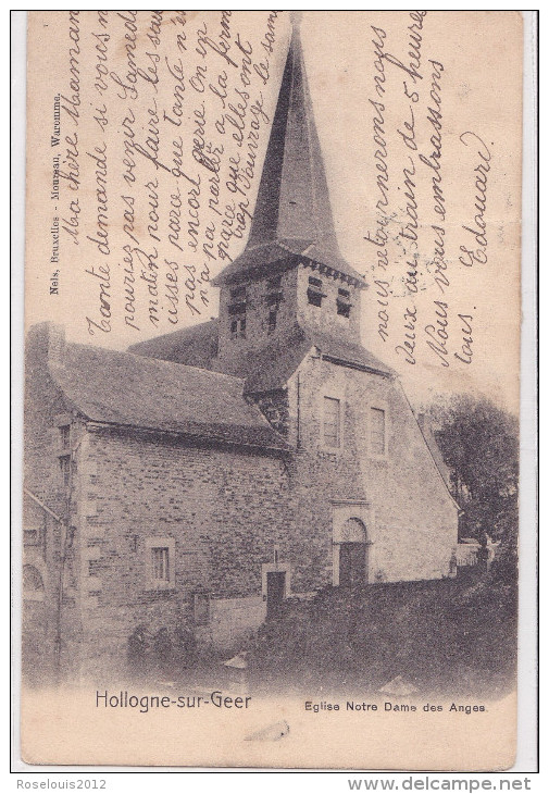 HOLLOGNE-SUR-GEER : église Notre-Dame Des Anges (3 Timbres) - Geer