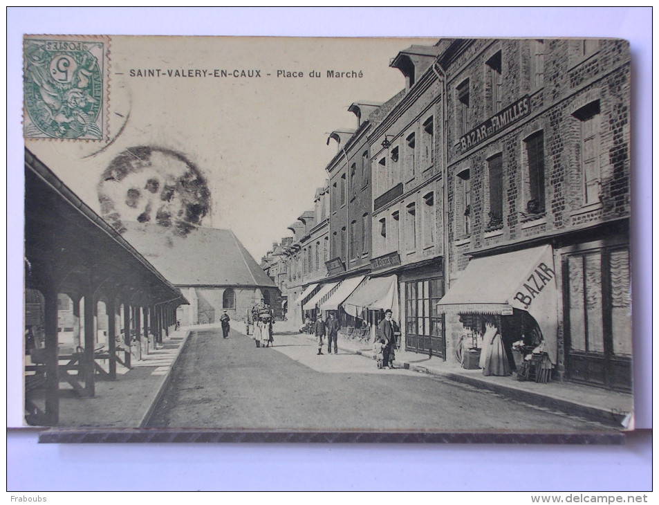 76 - SAINT VALERY EN CAUX - PLACE DU MARCHE - ANIMEE - 1907 - Saint Valery En Caux