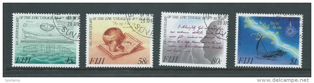 Fiji 1989 Bligh Navigator & Explorer Anniversary Set 4 FU - Fiji (1970-...)