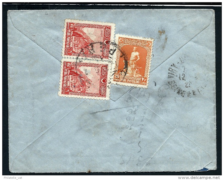 TURQUIE- LETTRE DE L ATTACHE COMMERCIALE DE L AMBASSADE DE FRANCE POUR LA FRANCE 192.. A VOIR LOT P3310 - Briefe U. Dokumente