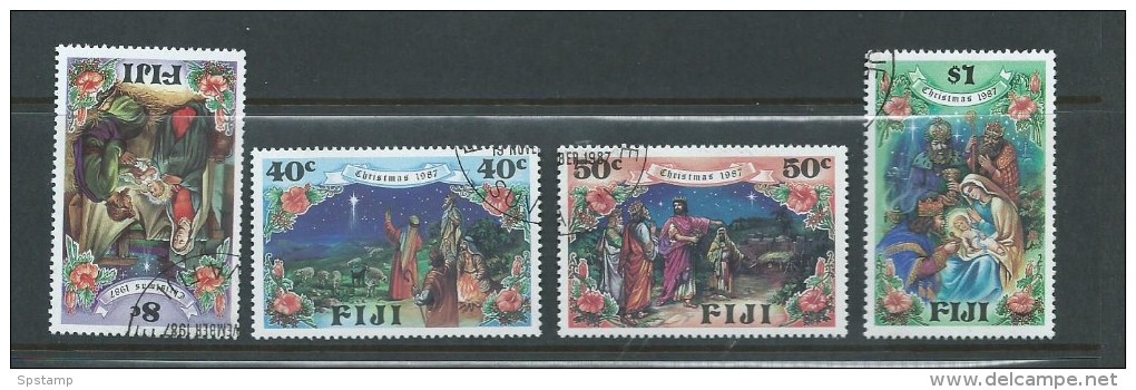 Fiji 1987 Christmas Set 4 FU - Fidji (1970-...)