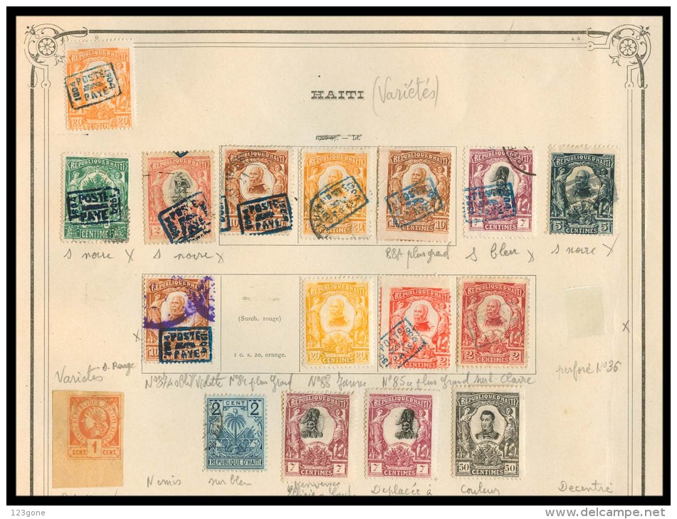 Haiti. 1882-6. Selection Of 17 Stamps, Mostly 1904-6. Varieties Overprints. VF.. Sale 1/3 % Off! - Haïti