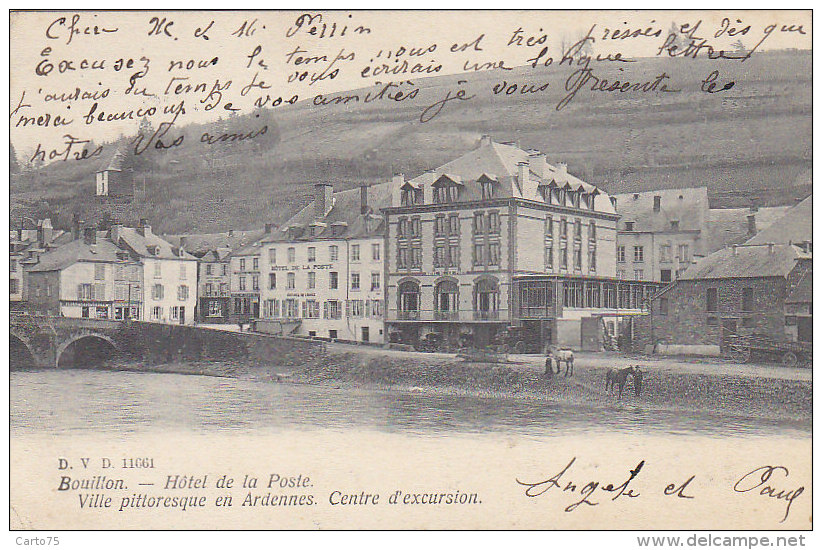 Belgique - Bouillon - Vue Hôtel De La Poste - Editeur DVD 11661 - Cachet 1903 - Bouillon