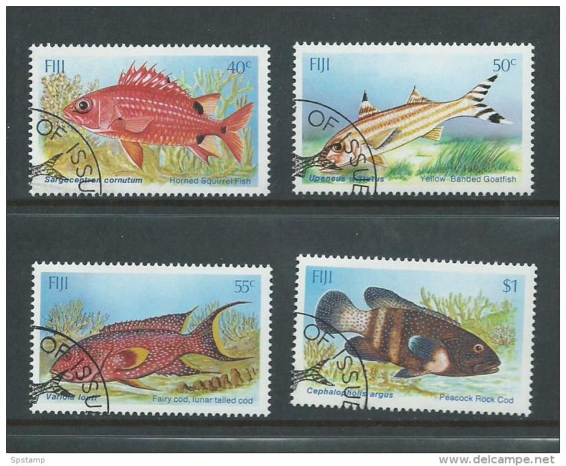 Fiji 1985 Shallow Water Fish Set 4 FU - Fiji (1970-...)