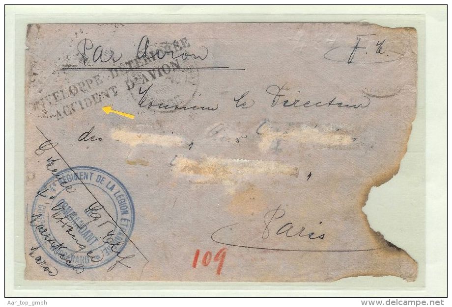 Afrika Marocco 1928-10-02 Unfallflug-Brief Fremdenlegion - Maroc (1956-...)