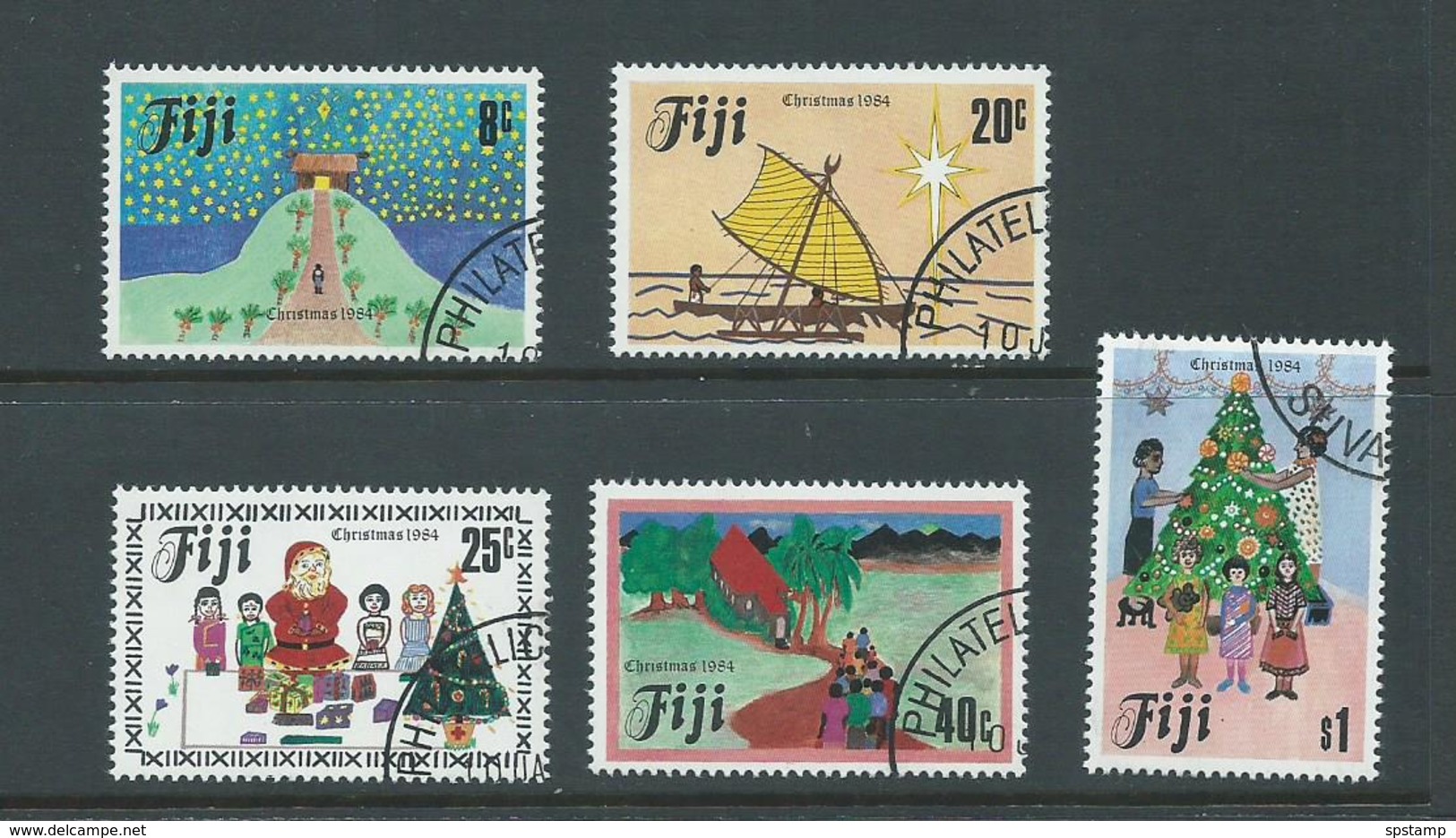 Fiji 1984 Christmas Set 5 FU - Fiji (1970-...)