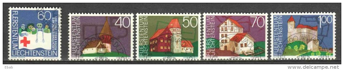 Liechtenstein 1975 Mi 629-633 - Oblitérés