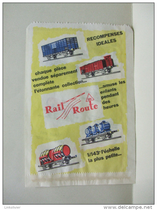 SAC Emballage Sachet En PAPIER RAIL ROUTE 1/143 L´échelle La Plus Petite - Publicités