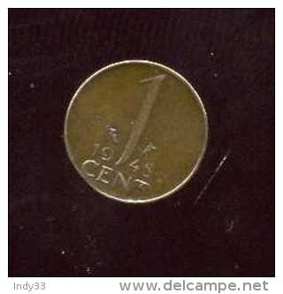 - MONNAIE PAYS BAS 1890/1948 . 1 C. 1948 . - 1 Cent