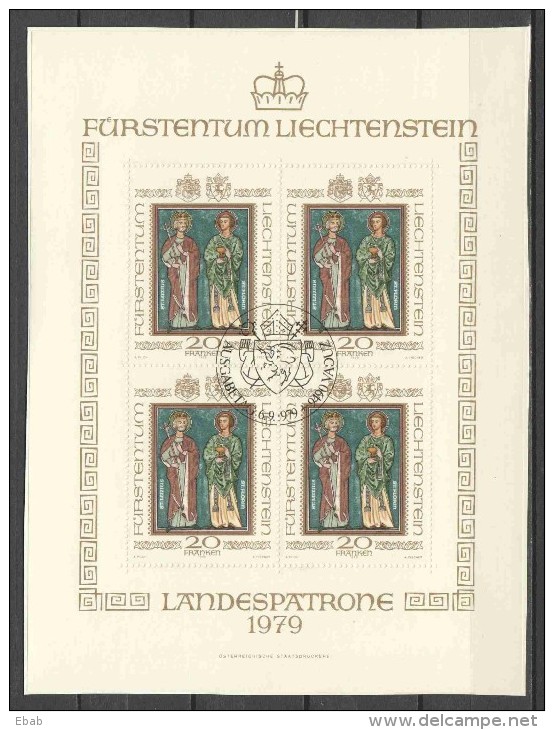 Liechtenstein 1979 Kleinbogen Mi 734 On Paper - Used Stamps