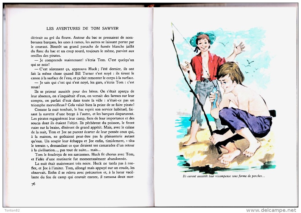 Mark Twain - Les Aventures De Tom Sawyer - Bibliothèque Rouge Et Or  - ( 1962 ) . - Bibliotheque Rouge Et Or