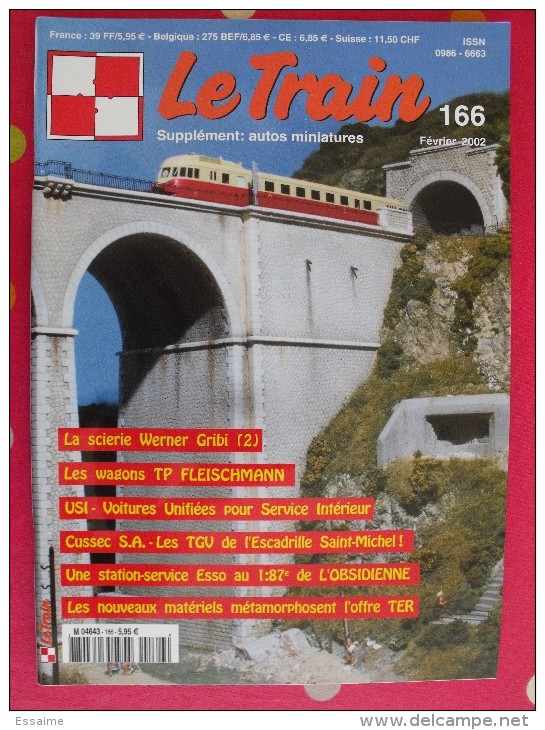 Revue Le Train. Supplément Autos Miniatures. 2002. N° 166. 96 Pages - Ferrovie & Tranvie