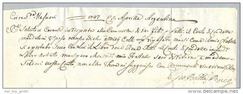 Argentina Argeninien 1747-04-03 Brief > Chur Schweiz CH - Prefilatelia