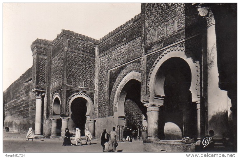 Cpsm Maroc  Meknes   Bab Mansour (detail D Architecture - Meknès