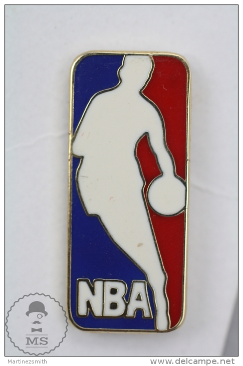 NBA Basketball Logo - Enamel And Gold Colour Pin Badge #PLS - Baloncesto