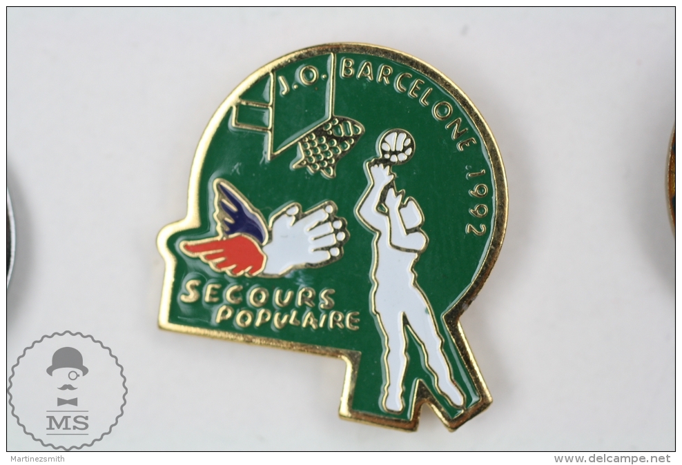 Secours Populaire - J.O. Barcelone 1992 Olympic Games - Pin Badge #PLS - Basketball