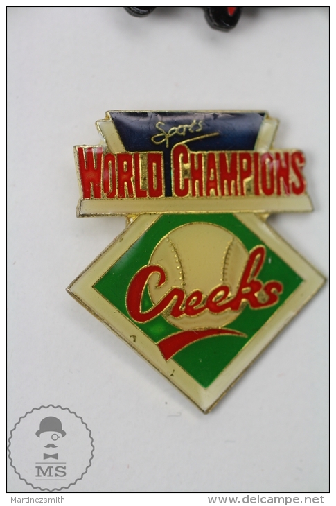 World Champions Creeks - Baseball Pin Badge #PLS - Baseball