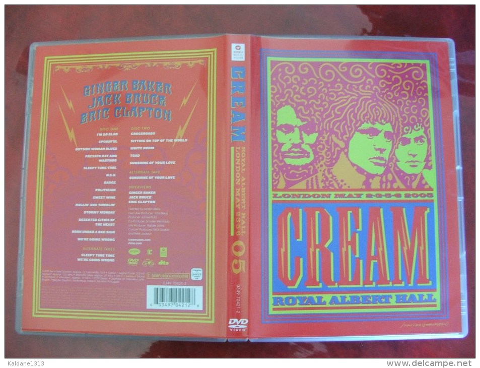 DVD 2 Discs Cream Royal Albert Hall - Music On DVD