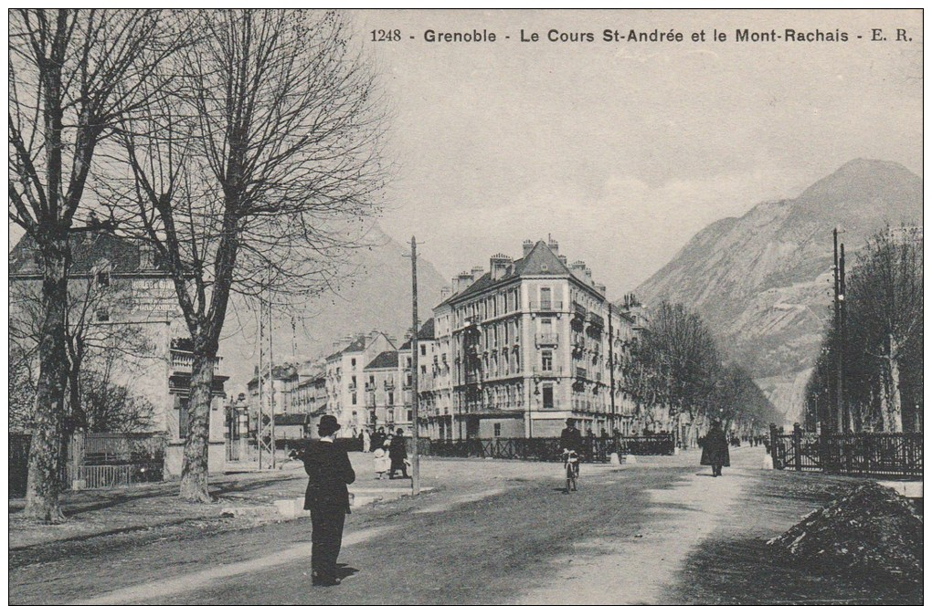 30Q - 38 - Grenoble - Isère - Le Cours Saint-André Et Le Mont Rachais - E.R N° 1248 - Grenoble