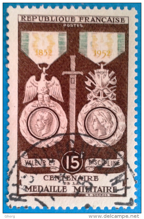 France 1952 : Centenaire De La Médaille Militaire N° 927 Oblitéré - Gebruikt