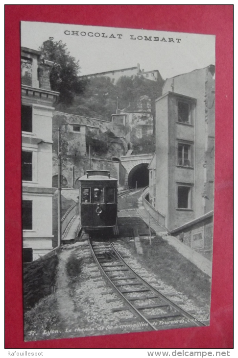 Cp Lyon Le Chemin De Fer A Cremaillere De Fourvieres - Funicular Railway