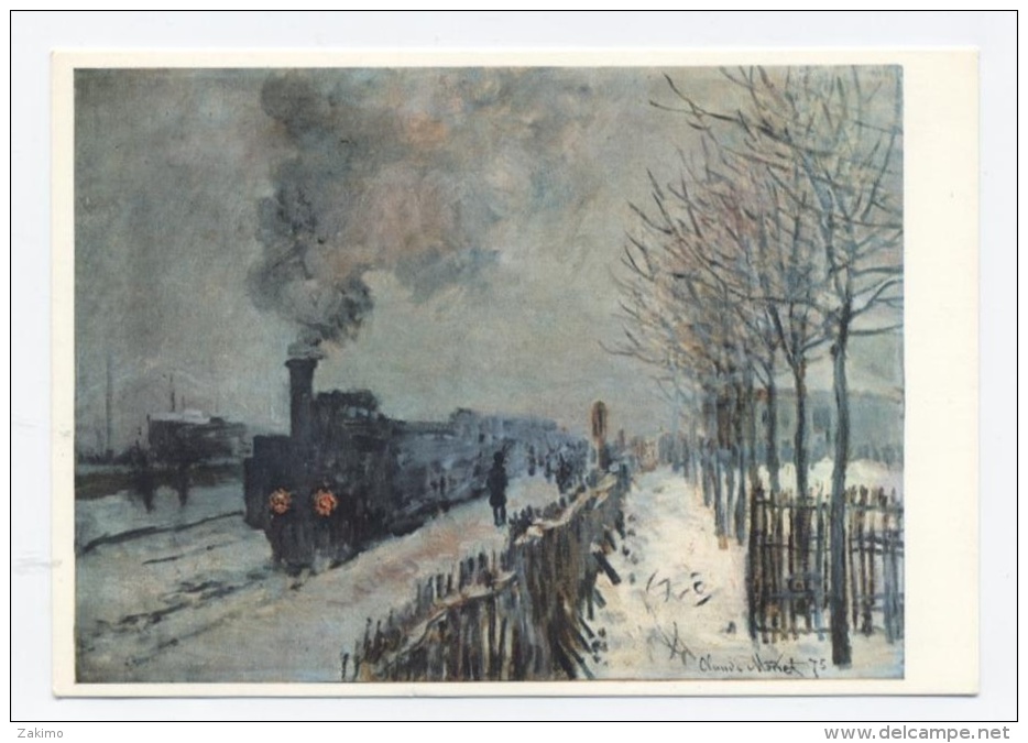 MONET --TRAIN DANS LA NEIGE  -RECTO/VERSO -C14 - Peintures & Tableaux